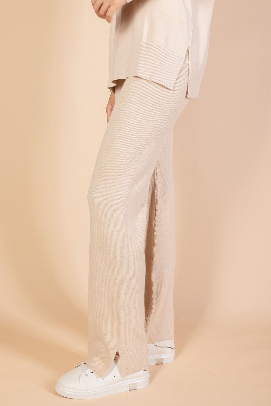 Beige Knit Pants