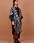 Tribal Blue & gold Kaftan