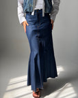 Long Denim skirt - Navy