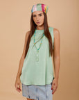 Light green airflow Sleeveless top