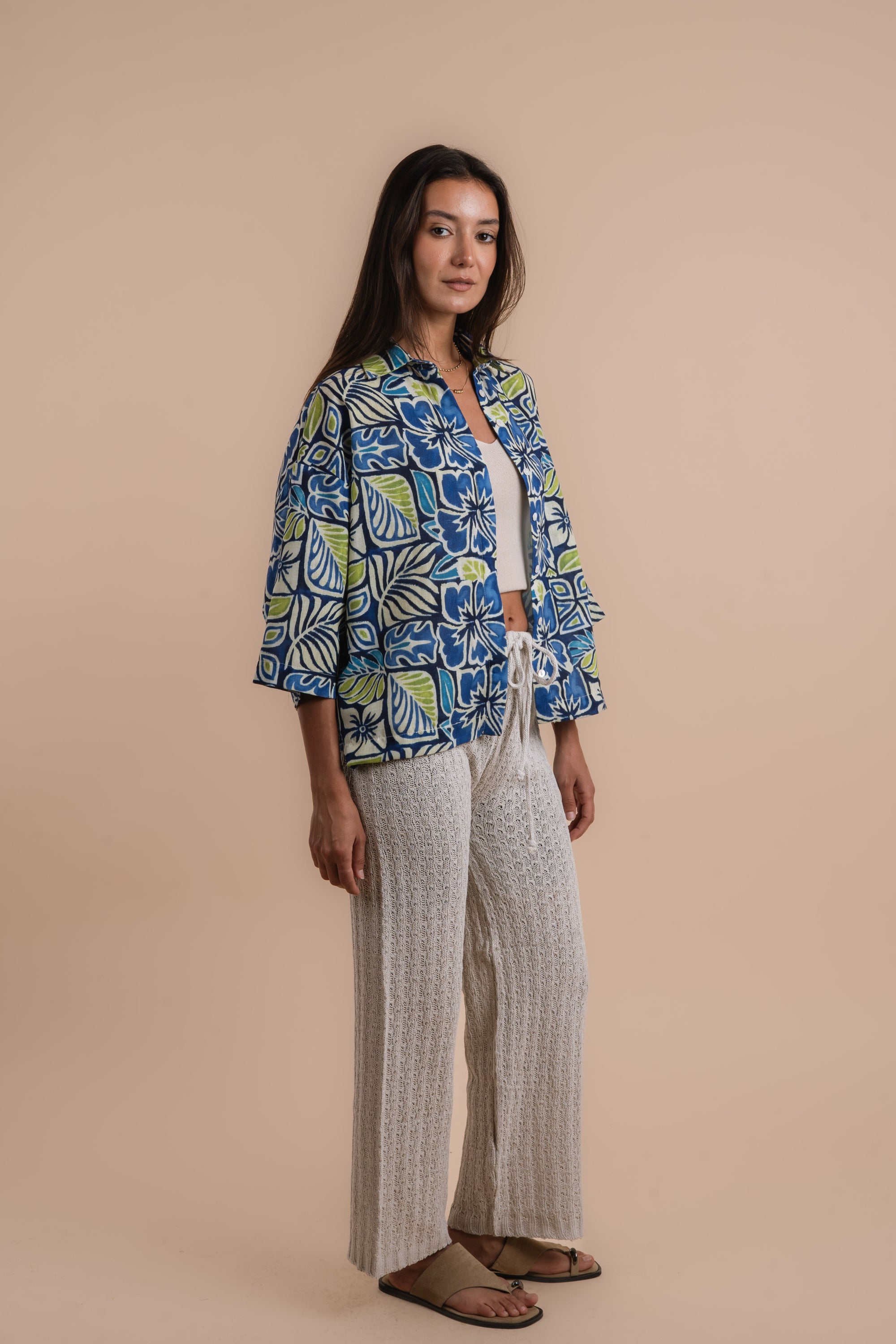 Blue Floral shirt