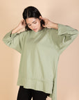 Oversized Drawstring T-shirt - Mint