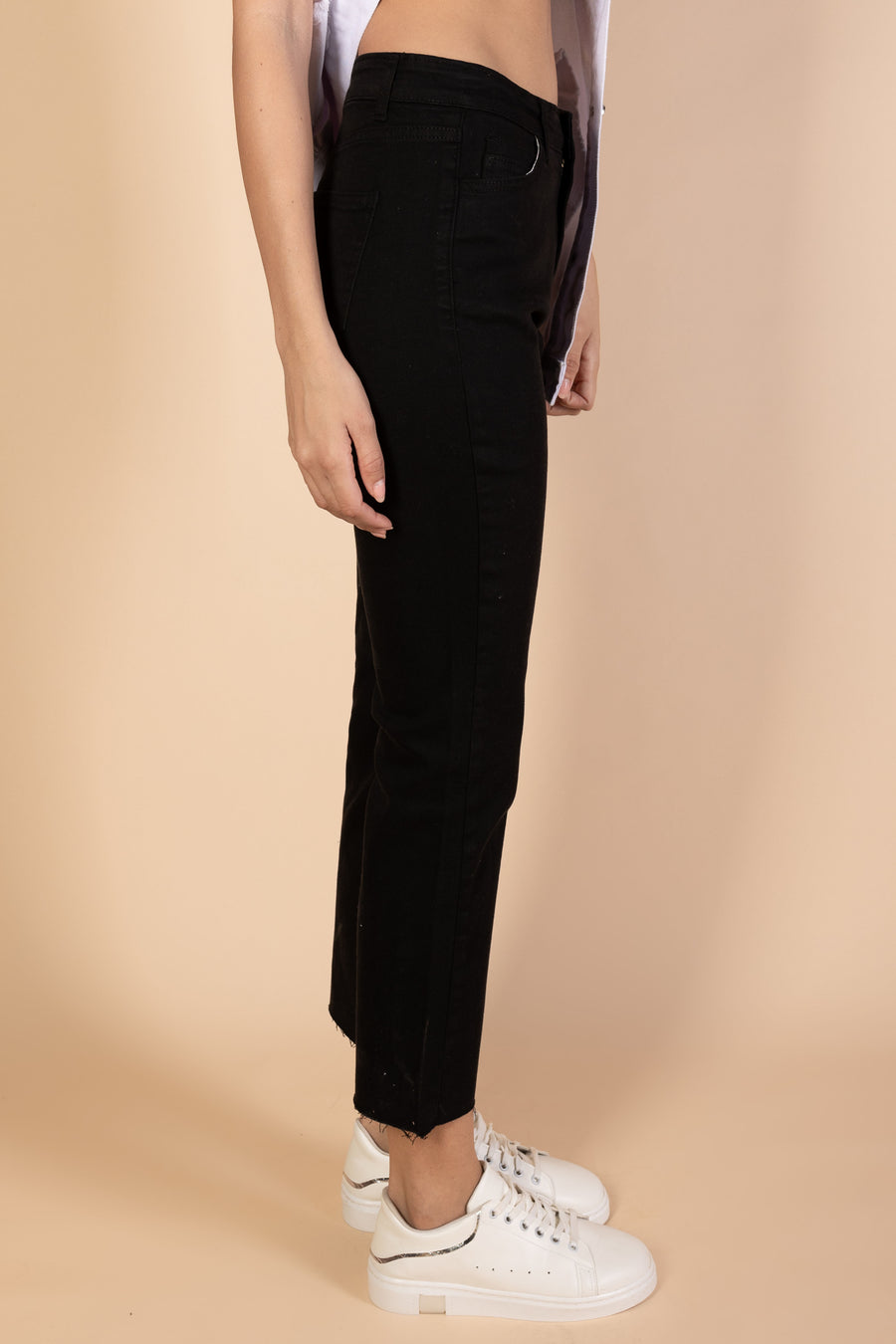 Ankle Length - Flare Jeans - Black