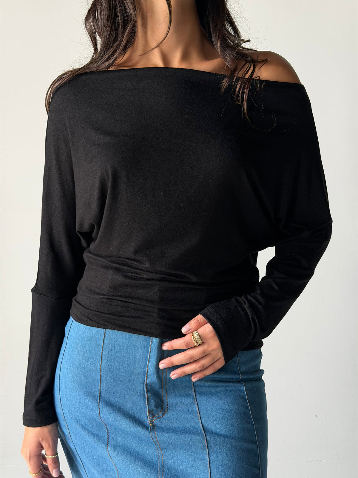 Draped Top - Black