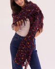 Handmade Knit scarf - Burgundy