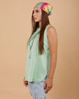 Light green airflow Sleeveless top