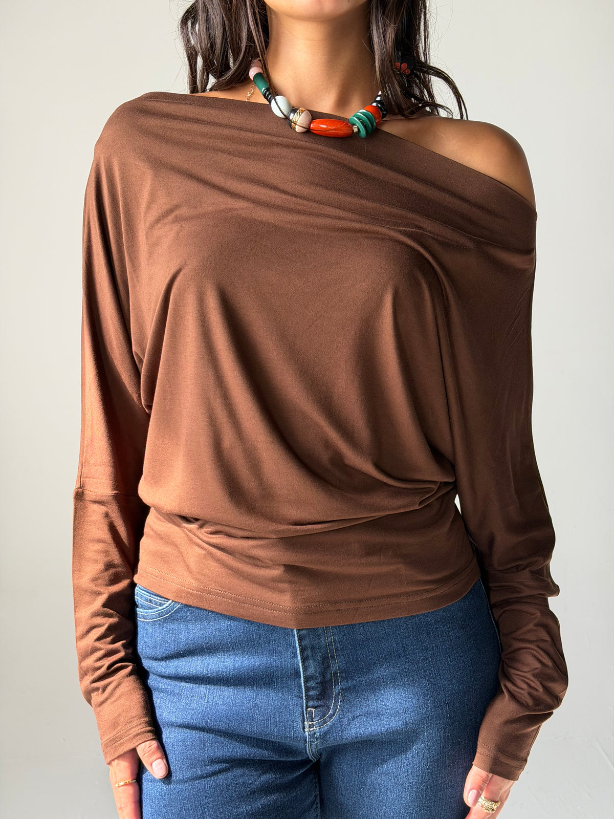 Draped Top - Brown