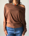 Draped Top - Brown