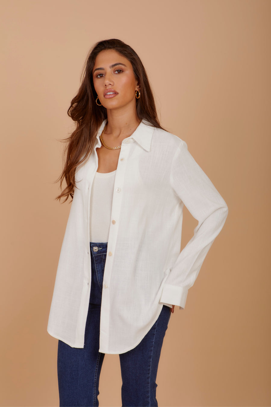 Off-White Soft Linen Shirt