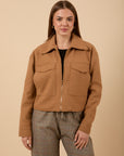 Wool Jacket with Pockets - Honey Beige