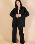 Black Melton Cardigan