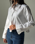 Cropped White Shirt