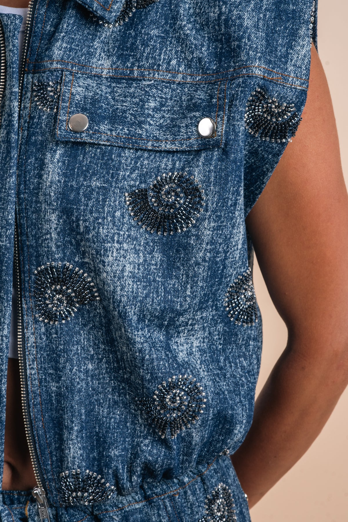 Embellishment shells - Dark Denim Vest