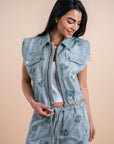 Embellishment shells - light Denim Vest