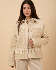 Pastels embroidered tweed jacket