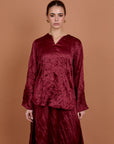 Set of Skirt +Top  - Burgundy