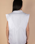 White Denim Vest