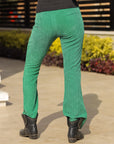 Green Flair Pants