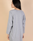 Oversized Drawstring T-shirt - Grey