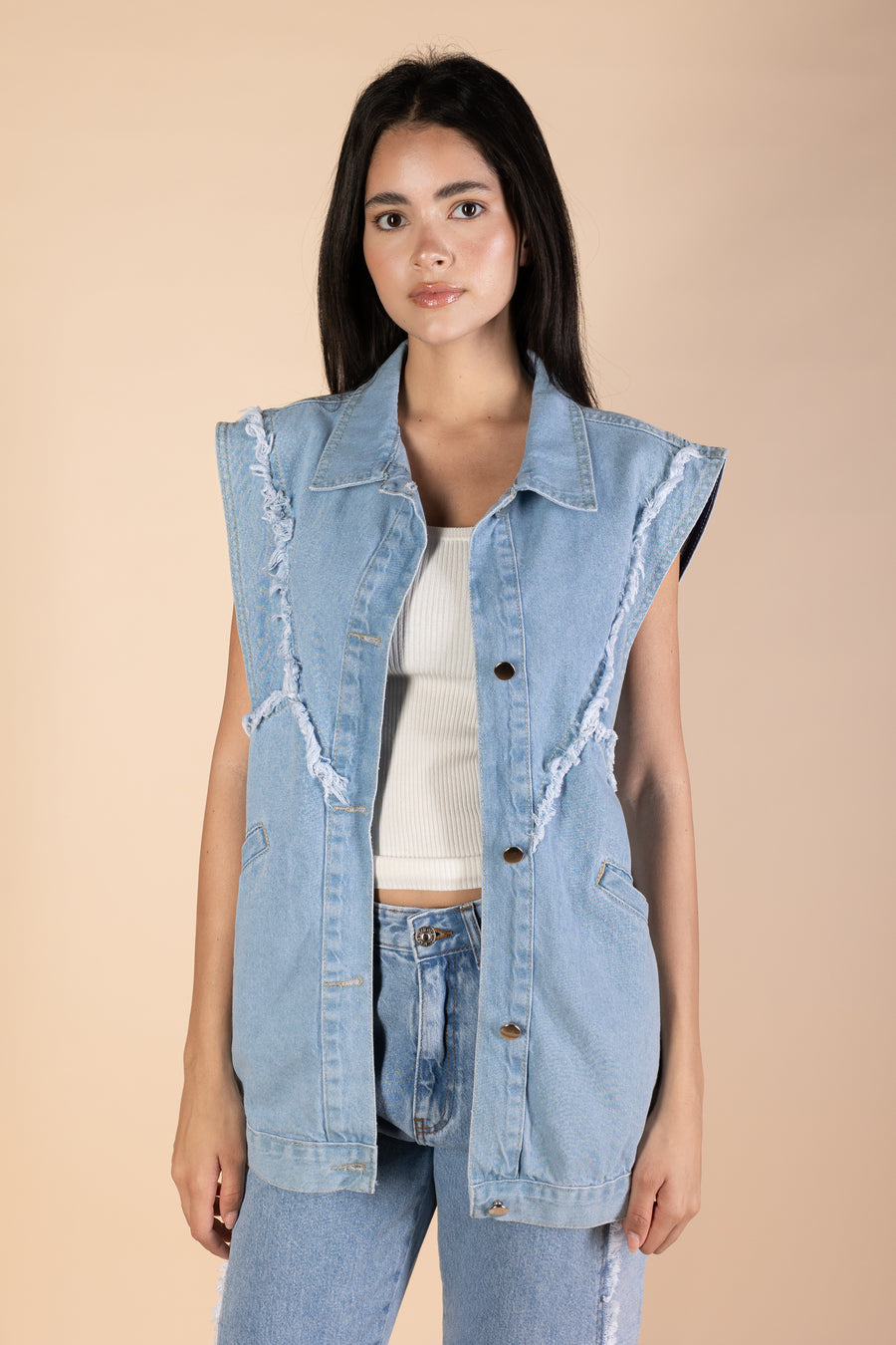 Blue Denim Vest