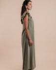 Puff sleeve Dress - Olive