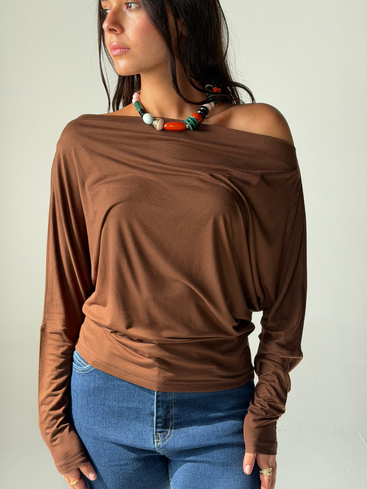 Draped Top - Brown