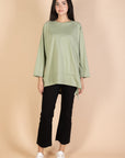 Oversized Drawstring T-shirt - Mint