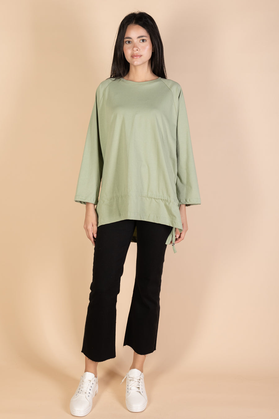 Oversized Drawstring T-shirt - Mint