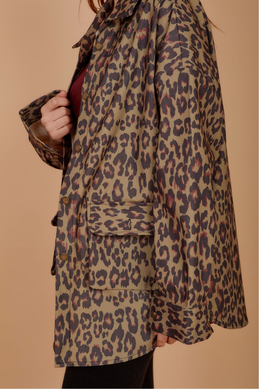 Leopard Gabardine jacket