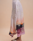 Grading peach/plum skirt embro