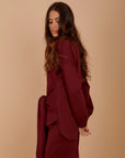 Burgundy Tie sweats set