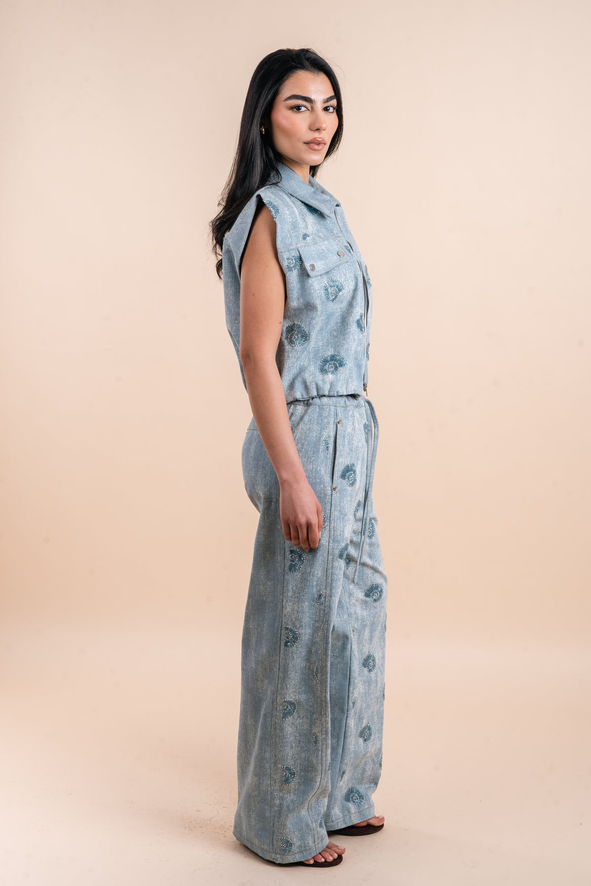 Embellishment shells - light Denim Vest