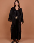 Satin & Lace Black Kimono