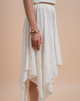 Flowing Midi Skirt - White