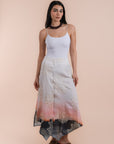 Grading white/pink skirt embro