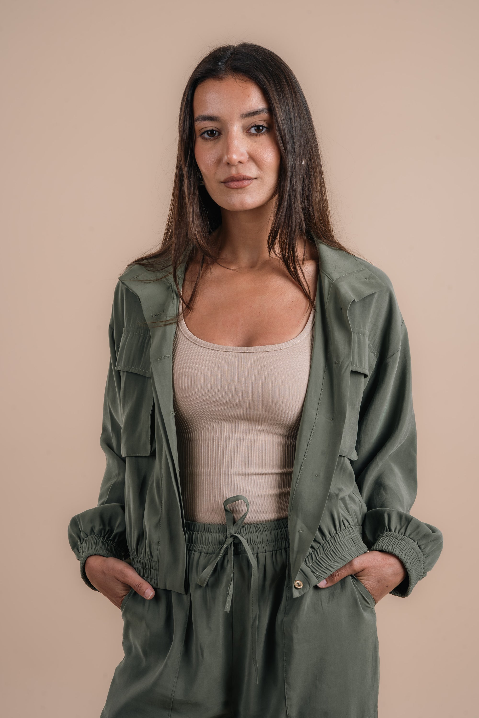 Peach skin olive set