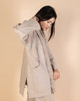 Beige Melton Cardigan