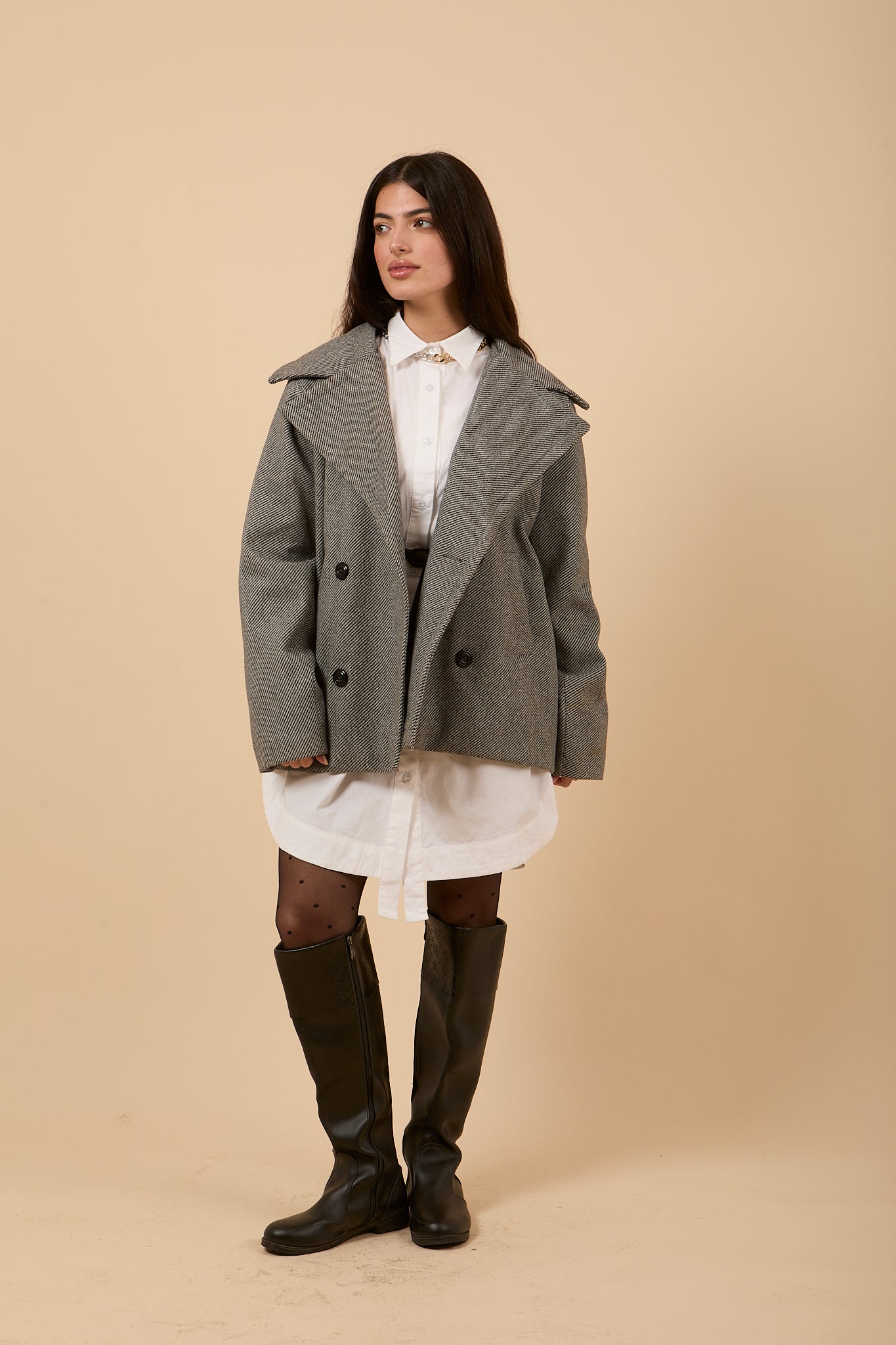 Black Long Wool Jacket