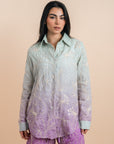 Grading mint/purple embro shirt
