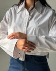 Cropped White Shirt