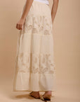 Hippie Beige Embro  Skirt