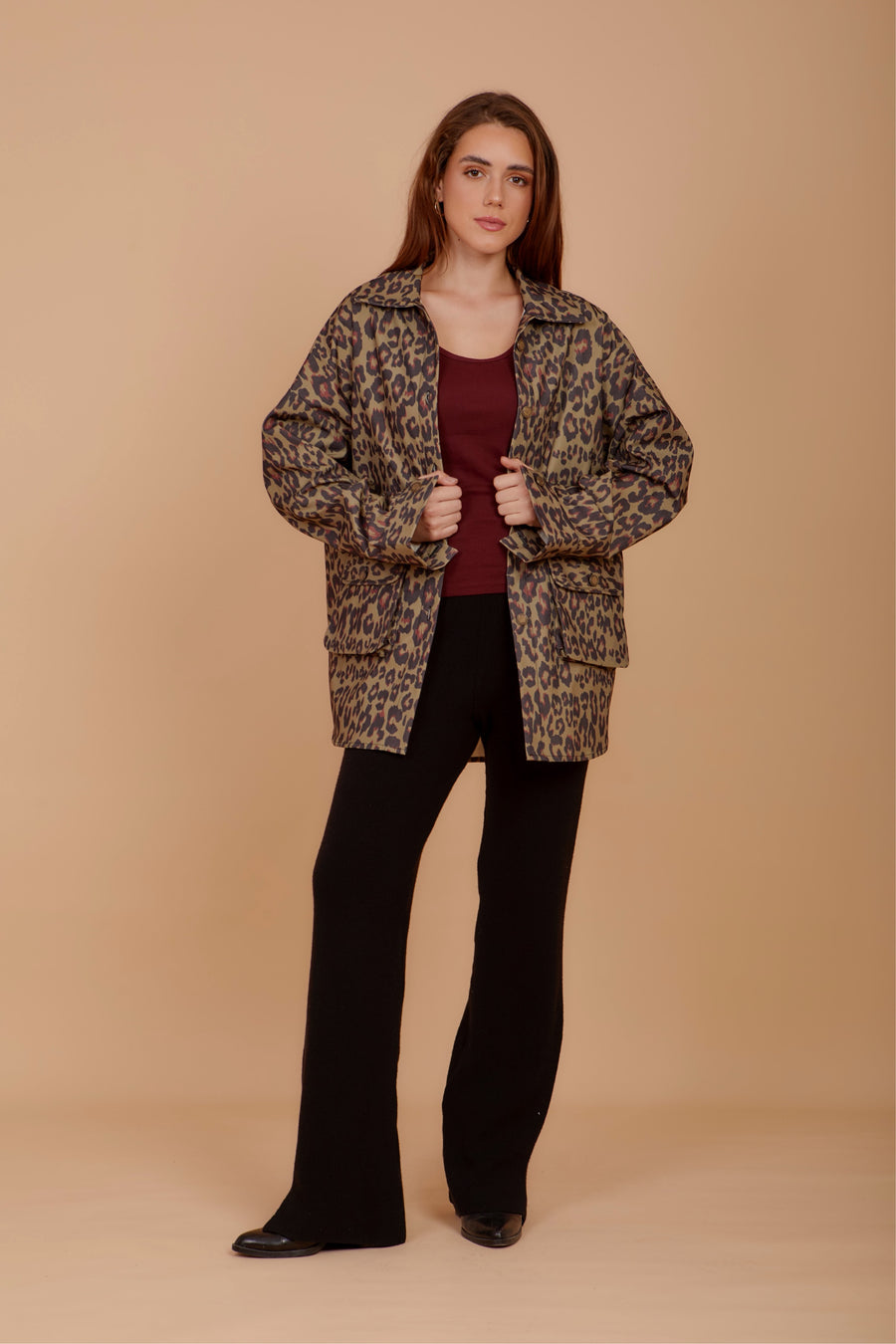 Leopard Gabardine jacket