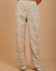 Mint & Pink Linen pants - Coated