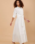 Off-white Linen tye around shirt dress