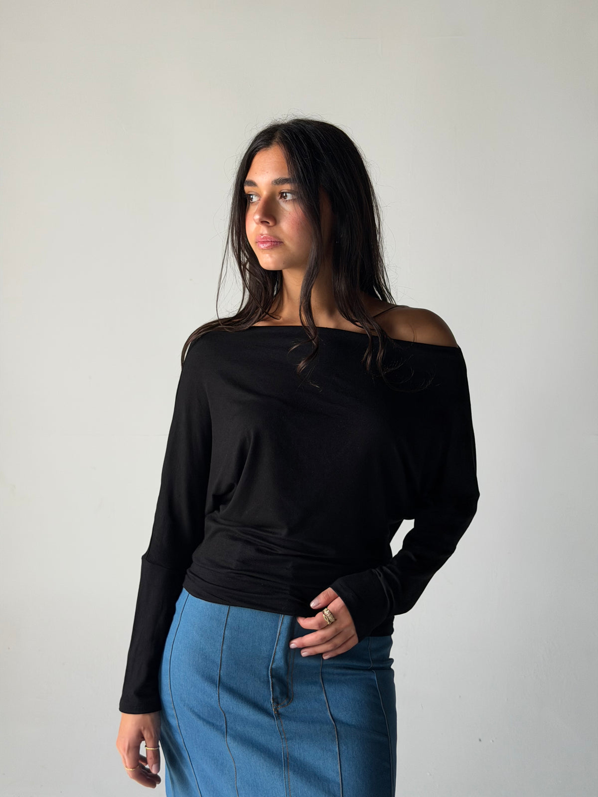 Draped Top - Black