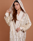 White & Gold stripes Kaftan