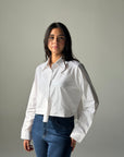 Cropped White Shirt