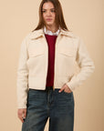 Wool Jacket with Pockets - off-white