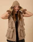 Utility Long Vest - Beige