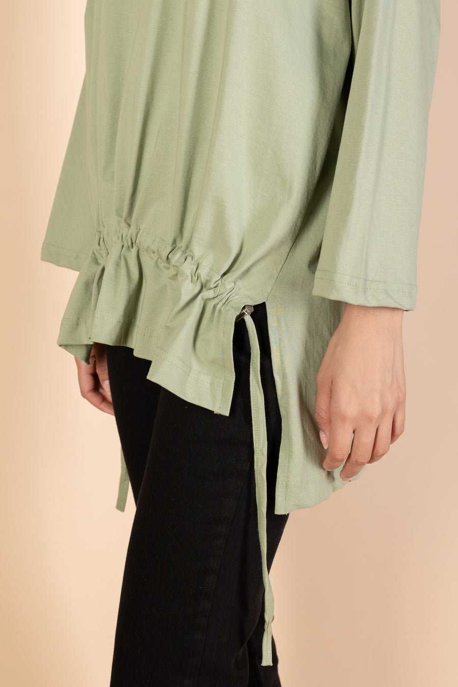 Oversized Drawstring T-shirt - Mint